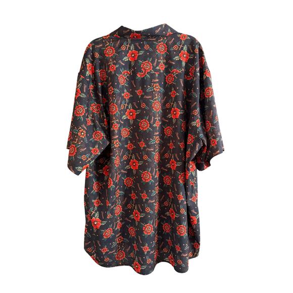 Dixxon Big Men's Stay Gold Flannel Button Up Party Shirt Black & Red Size 4X - Picture 3 of 7